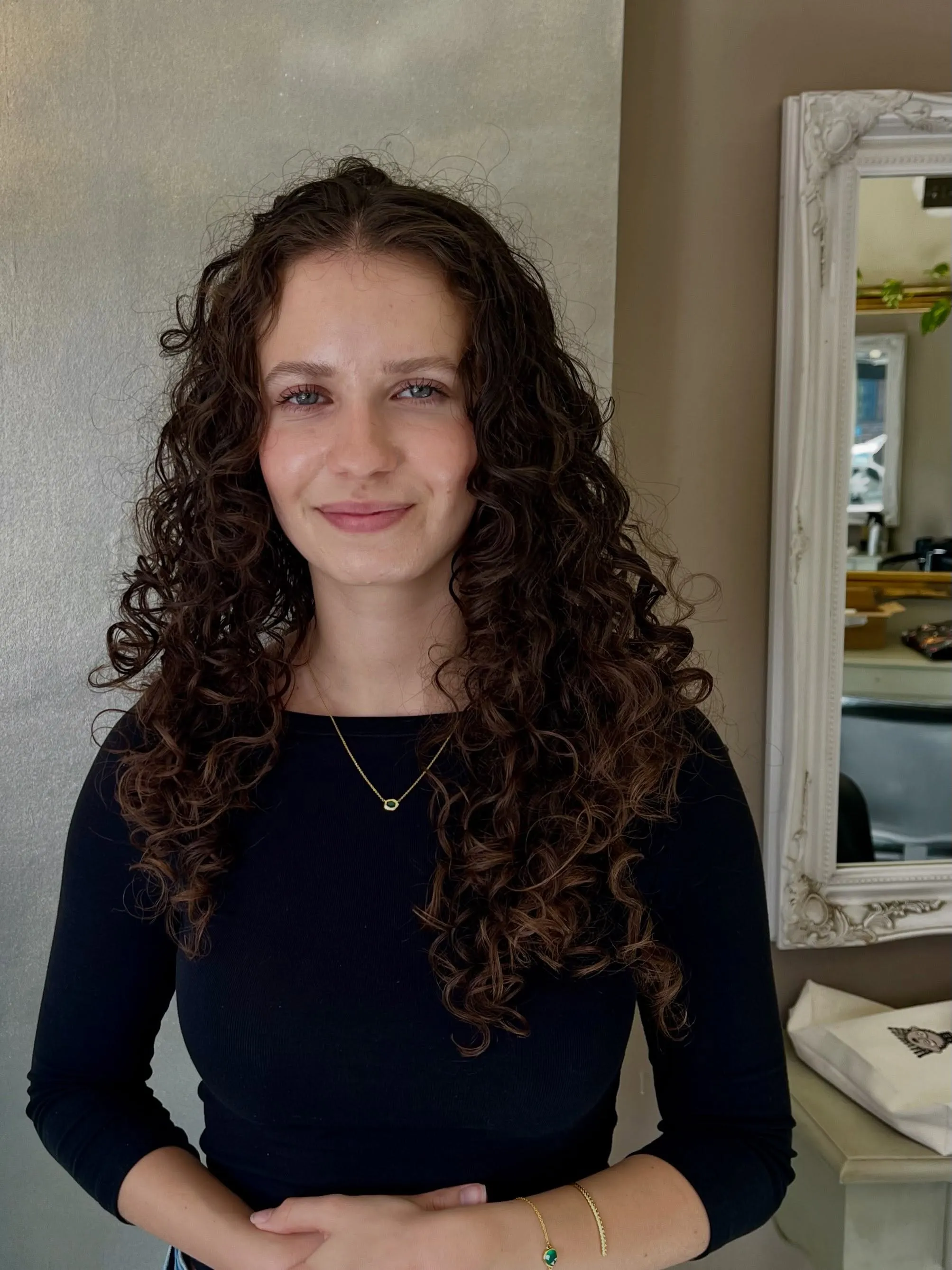 Beautiful natural curls defined with eco-friendly treatments